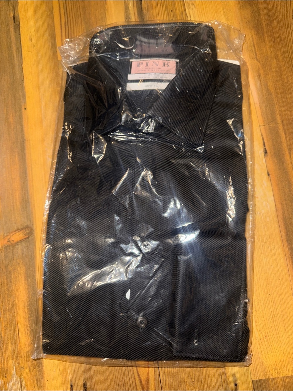 Thomas Pink Black Men's Dress Shirt